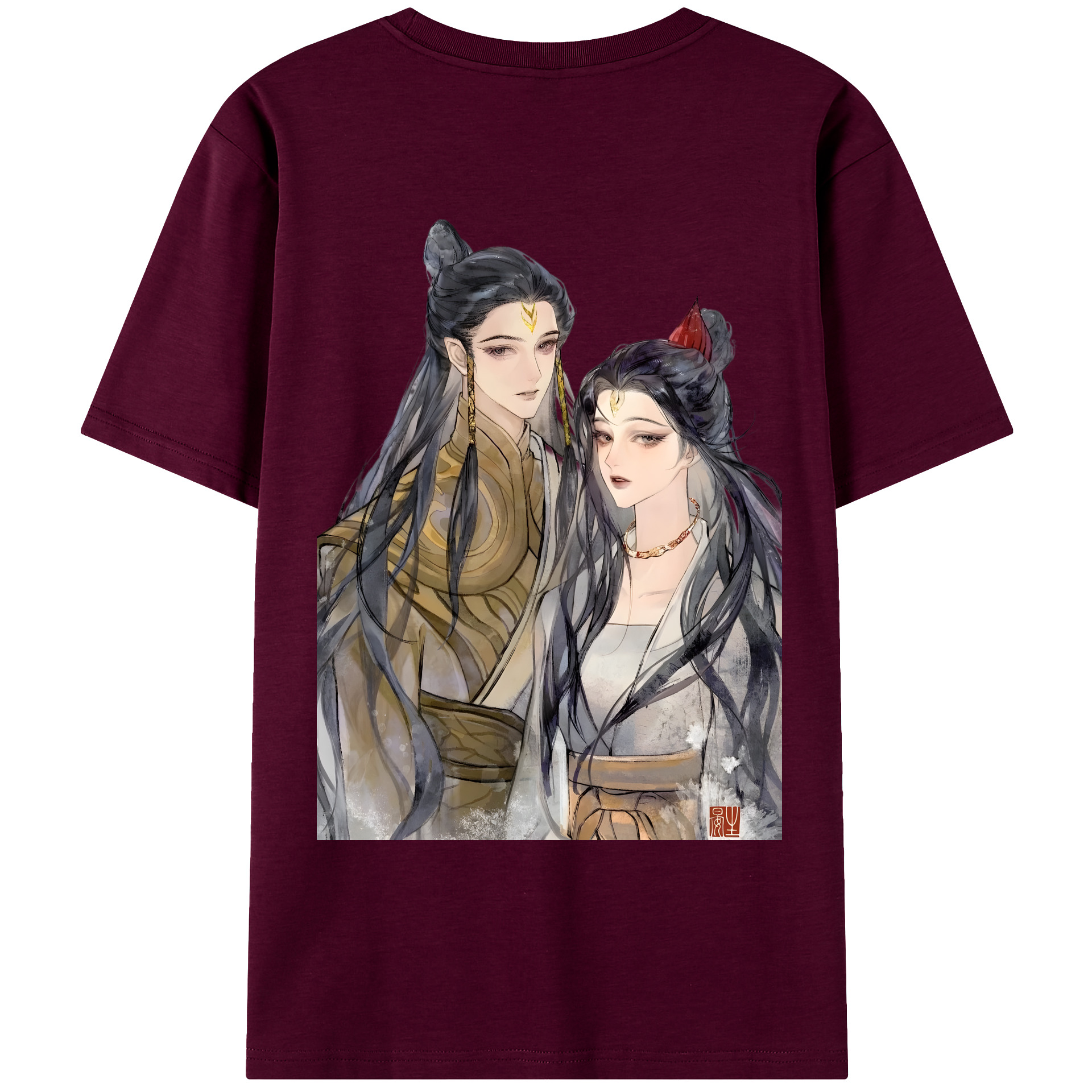 （画像用） Ne Zha 2 ナタ 魔童の大暴れ レディース半袖Tシャツ(バックプリント)